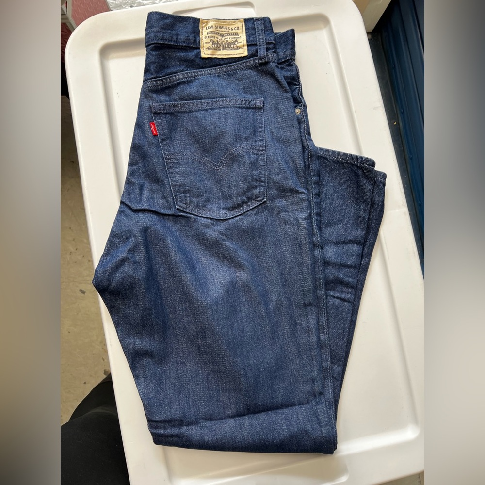 Levi's 31x29 70s High Slim Straight Wellthread Cotton Jeans Indigo Blue